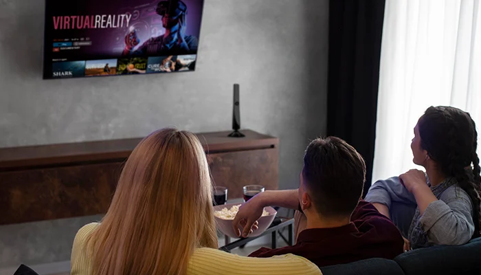Family enjoying TV with FreeView Antenna